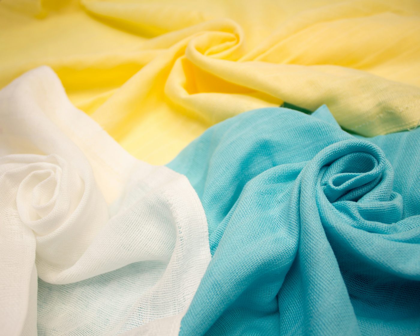 Printed silk scarf fabric